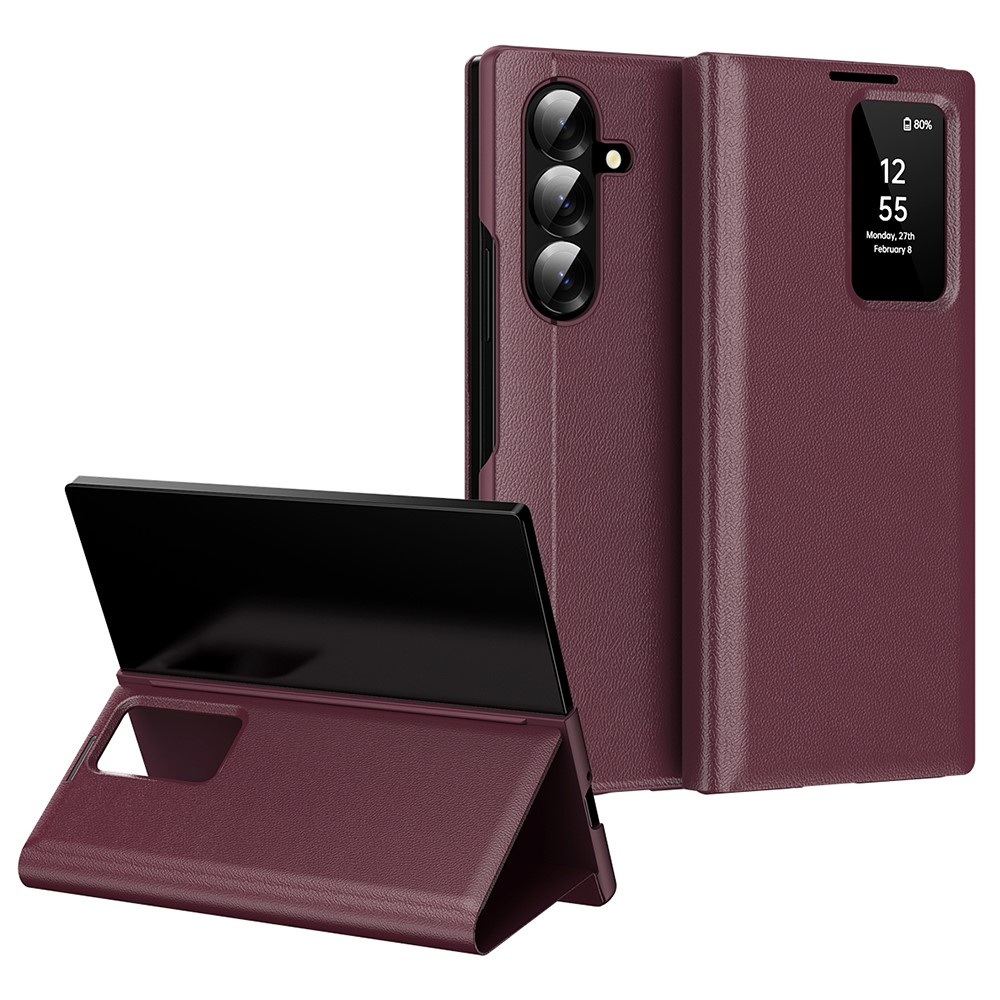 Samsung Galaxy Z Fold7 Smart View Wallet Case, Burgunderrot