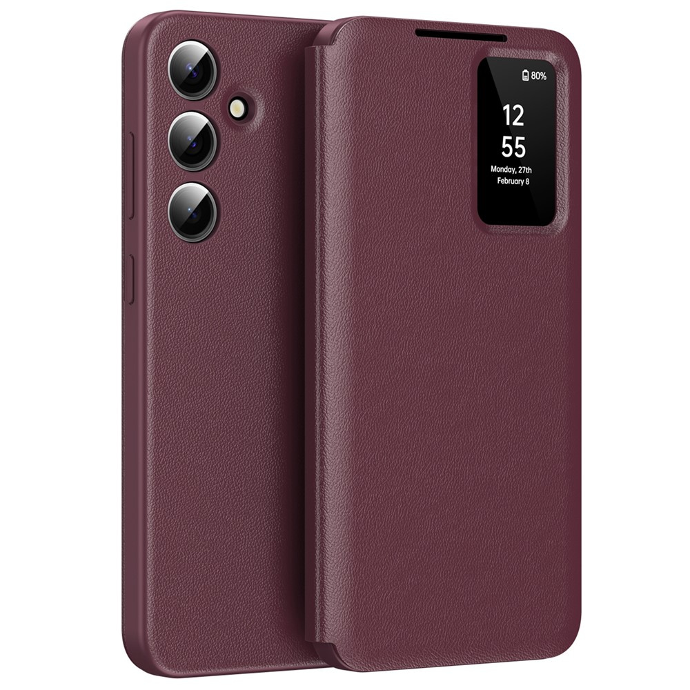 Samsung Galaxy S25 Fe Smart View Wallet Case, Burgunderrot