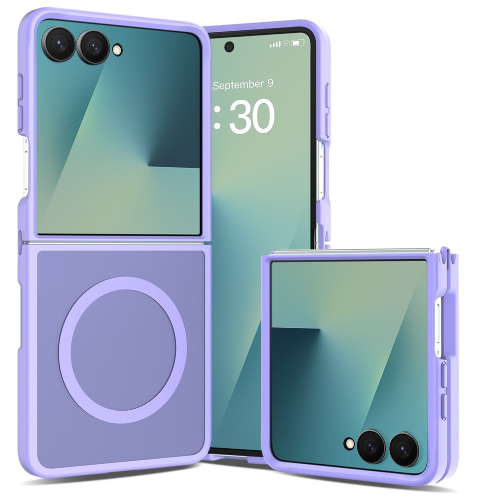 Rauchfarbene Schutzhülle Für Samsung Galaxy Z Flip 8, Skin Touch, Mit Magsafe-funktion, Lila