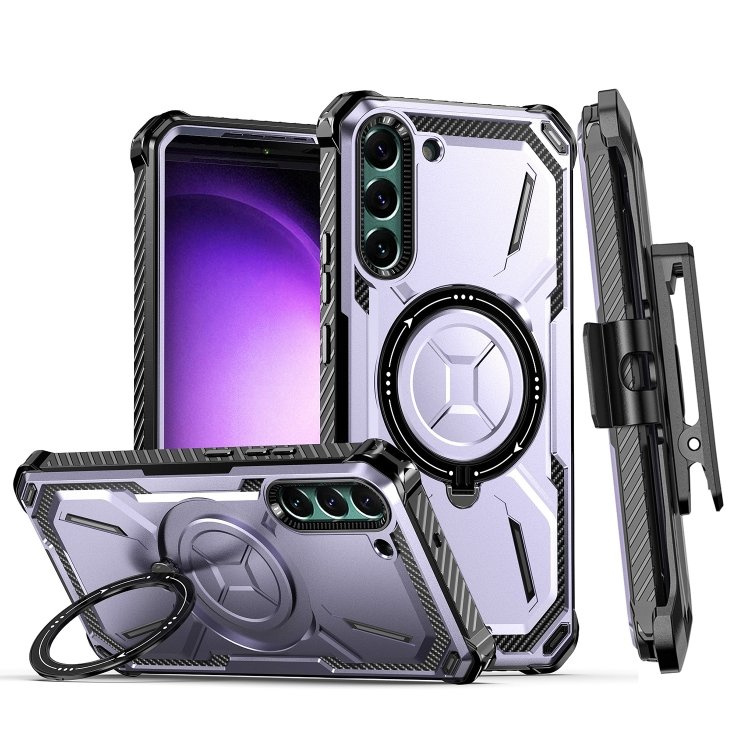 Samsung Galaxy S23 Plus Hülle, Robuster Gürtelclip, Lila