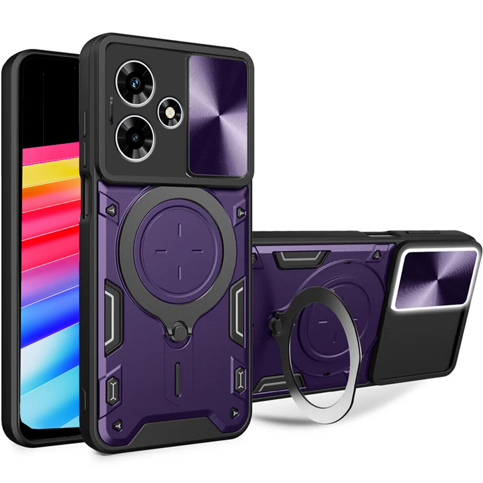 Gepanzerte Schutzhülle Für Infinix Hot 30 4g, Camshield Slide, Lila