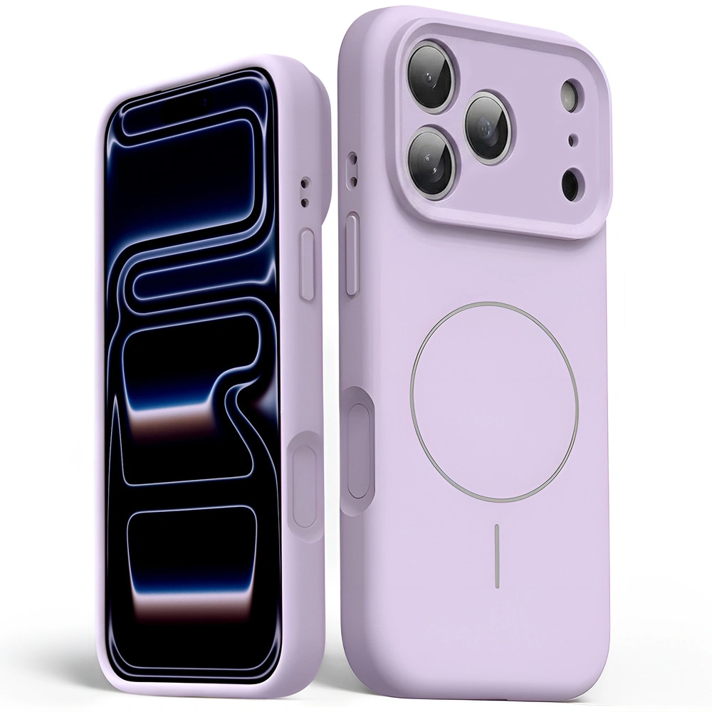 Silikonhülle Für Iphone 17 Pro Max – Magsafe-kompatibel, Stoßfest, Lila