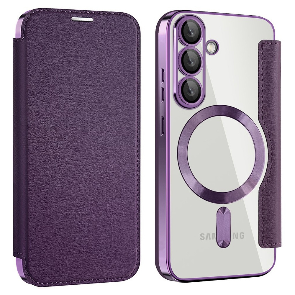 Samsung Galaxy A27 5g Flip Case, Rfid Wallet Magsafe Mit Kameraschutz, Lila