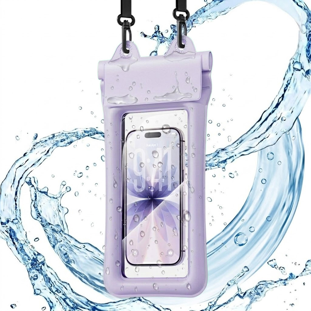 Essager Es-fsd04 Ipx8 Wasserdichte Handyhülle, Universell, Mit Tragegurt, Lila