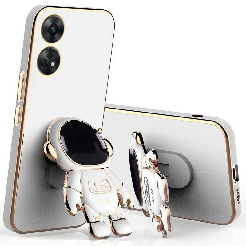 Electro Case Set Für Oppo Reno8 T, Astronaut, Weiß + Glas