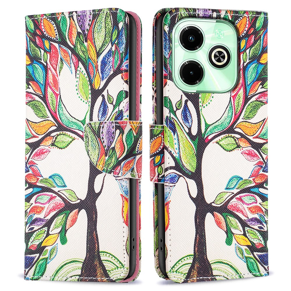 Klapphülle Für Infinix Hot 40i, Brieftaschenmotiv, Baum Des Lebens