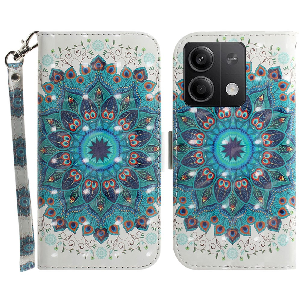 Klapphülle Für Xiaomi Redmi Note 13 5g, Brieftasche, Mandala-blume