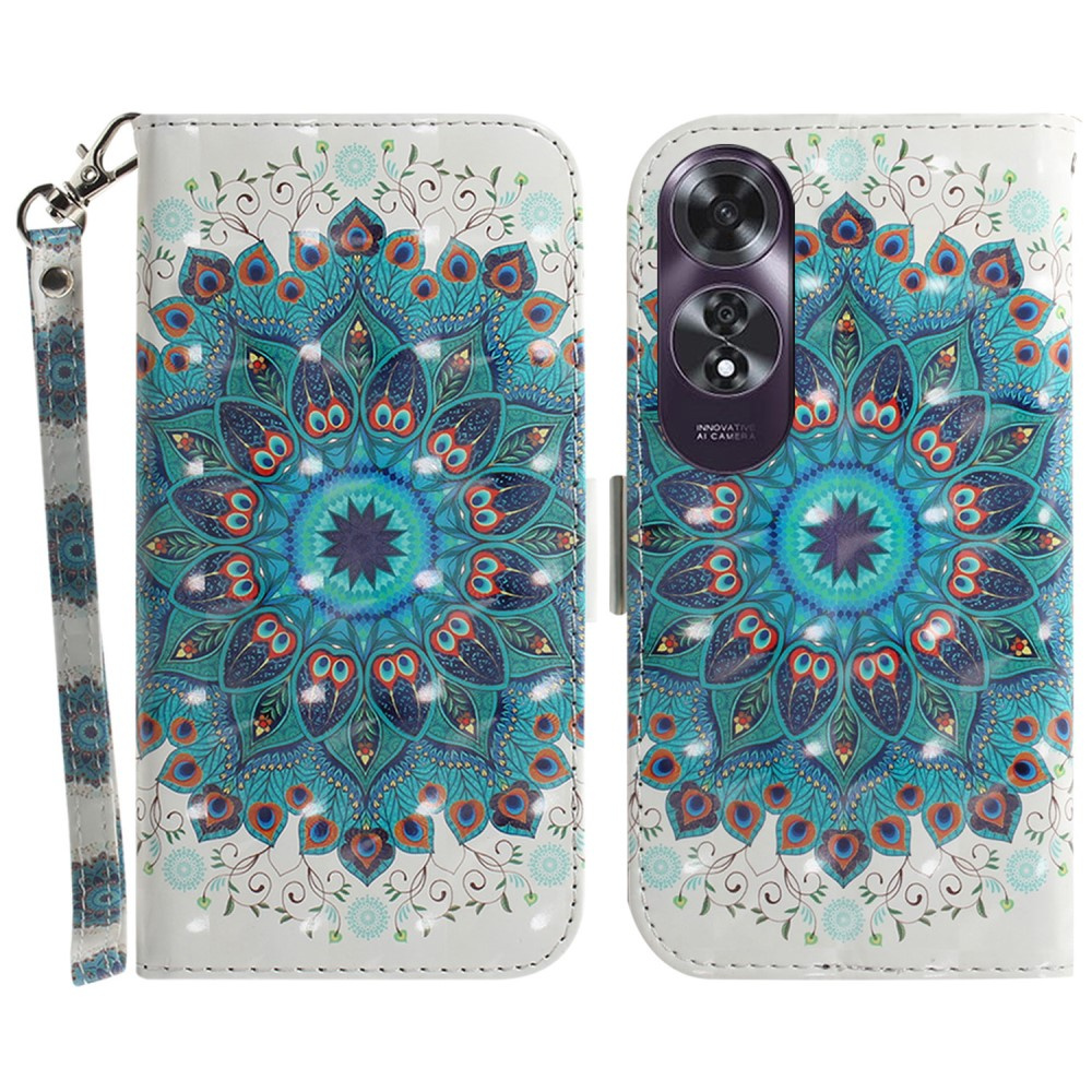 Klapphülle Für Oppo A60, Brieftaschenmotiv, Mandala-blume