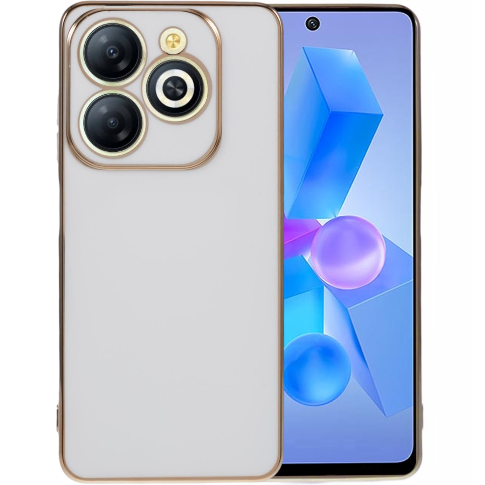 Infinix Hot 40i Hülle, Glamour Camshield, Weiß