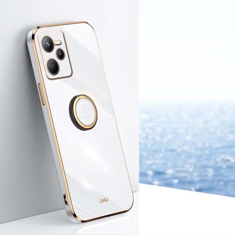 Realme C35 Hülle, Electro Ring, Weiß