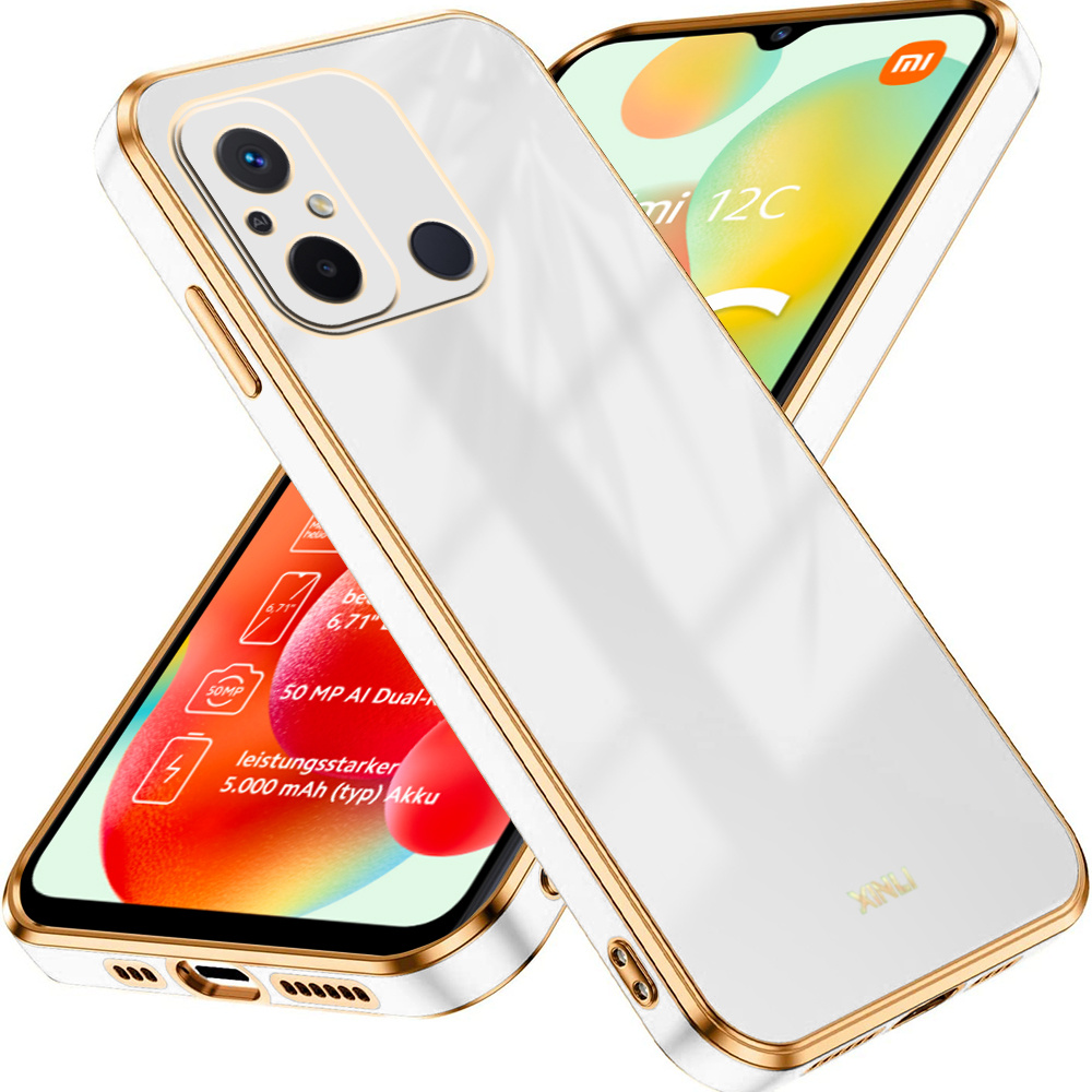 Schutzhülle Für Xiaomi Redmi 12c, Glamour Camshield, Weiß