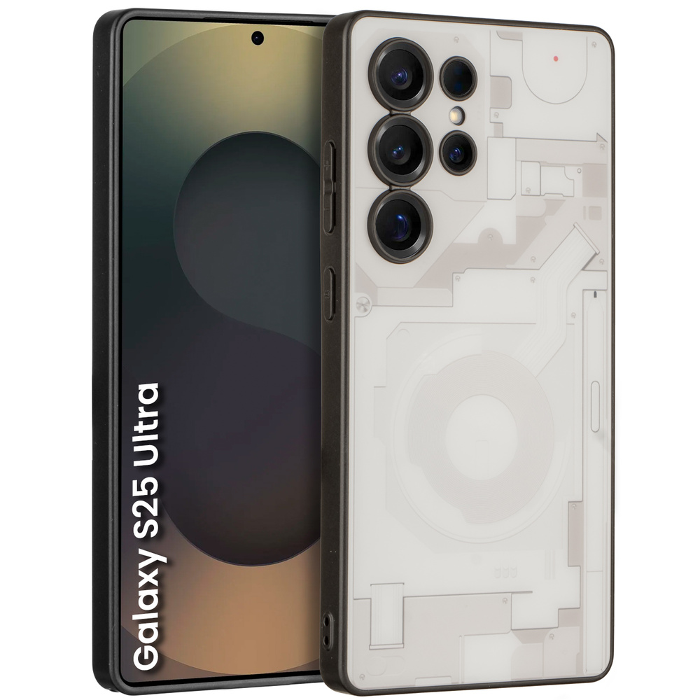 Samsung Galaxy S25 Ultra Matte Hülle Mit Innenmuster, Weiß
