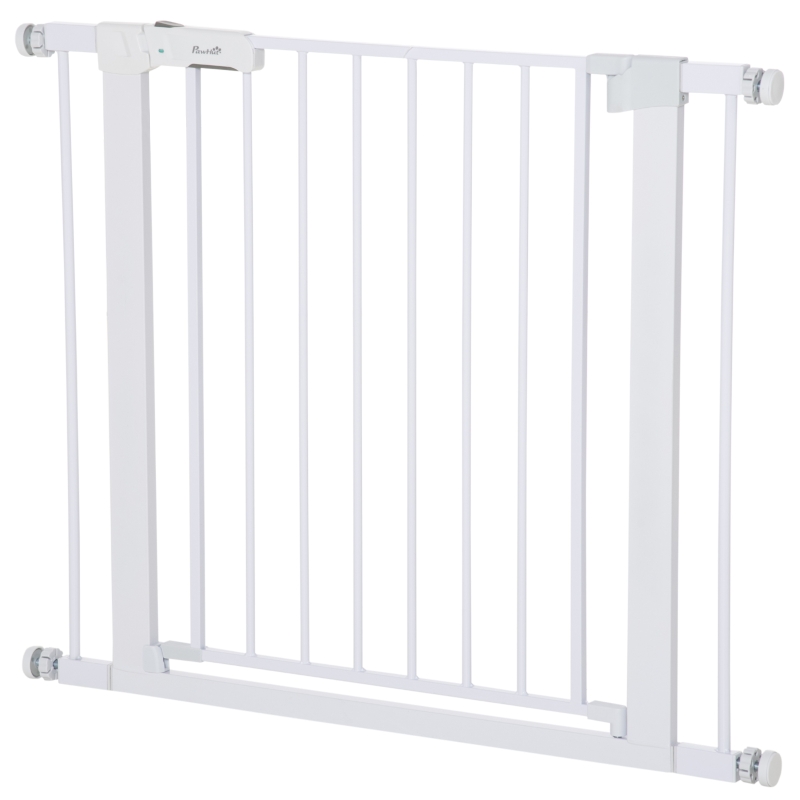 Türgitter Ohne Bohren, Verstellbare Breite 75-96 Cm, Einhändiges Öffnen, Auto-close, Metall, 76 Cm Hoch, Weiß