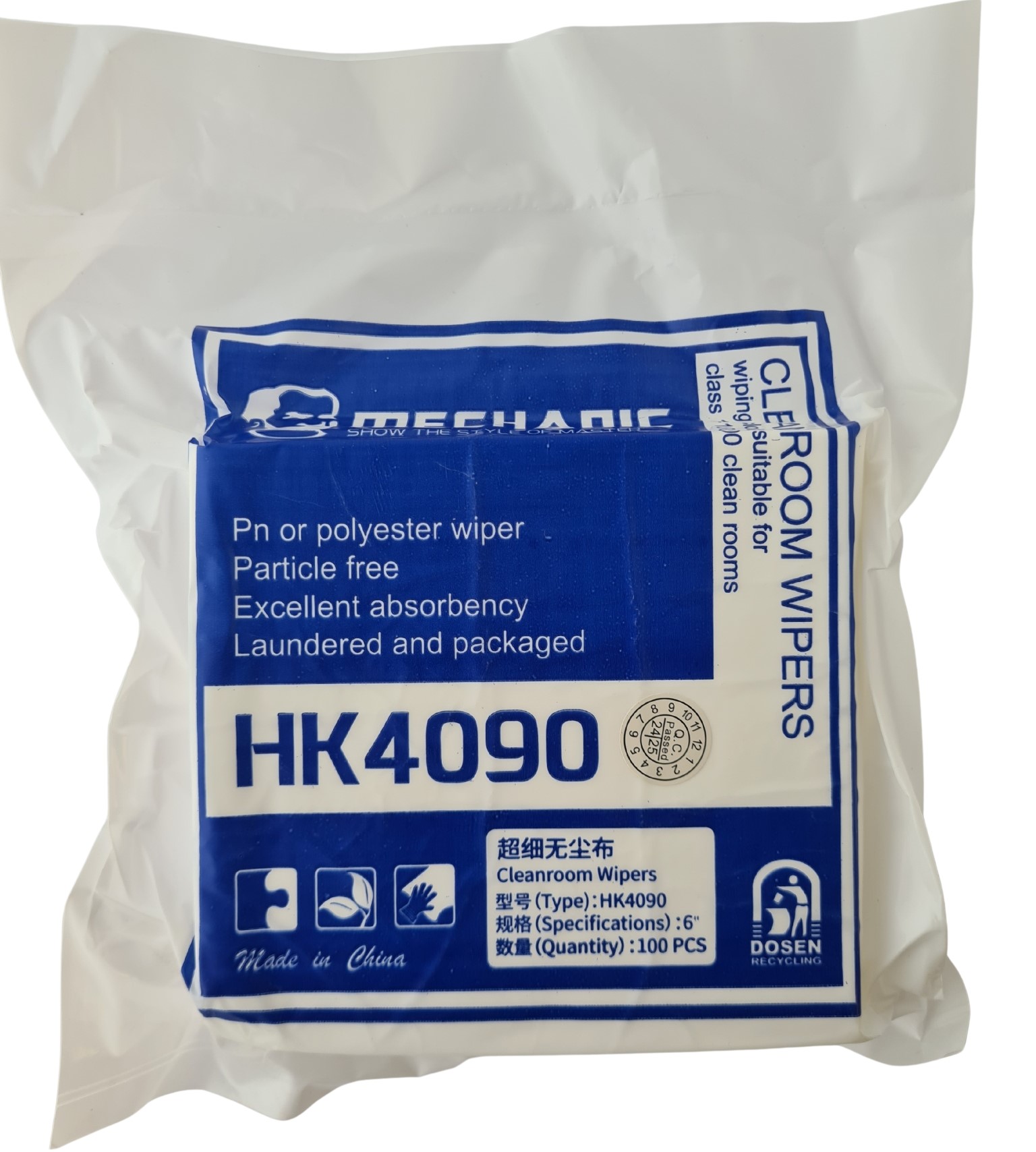 Staubfreie Antistatische Reinigungstücher Mechanic Hk4090 15x15 100 Stück.
