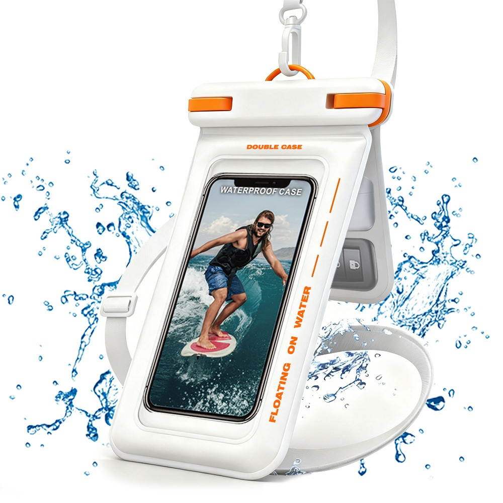 Ipx8 Wasserdichte Handyhülle, Universell, Mit Tragegurt, Weiß