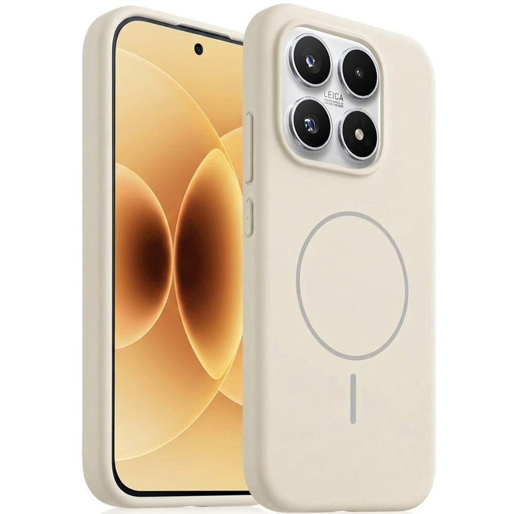 Silikonhülle Für Xiaomi 17 – Magsafe-kompatibel, Stoßfest, Weiß