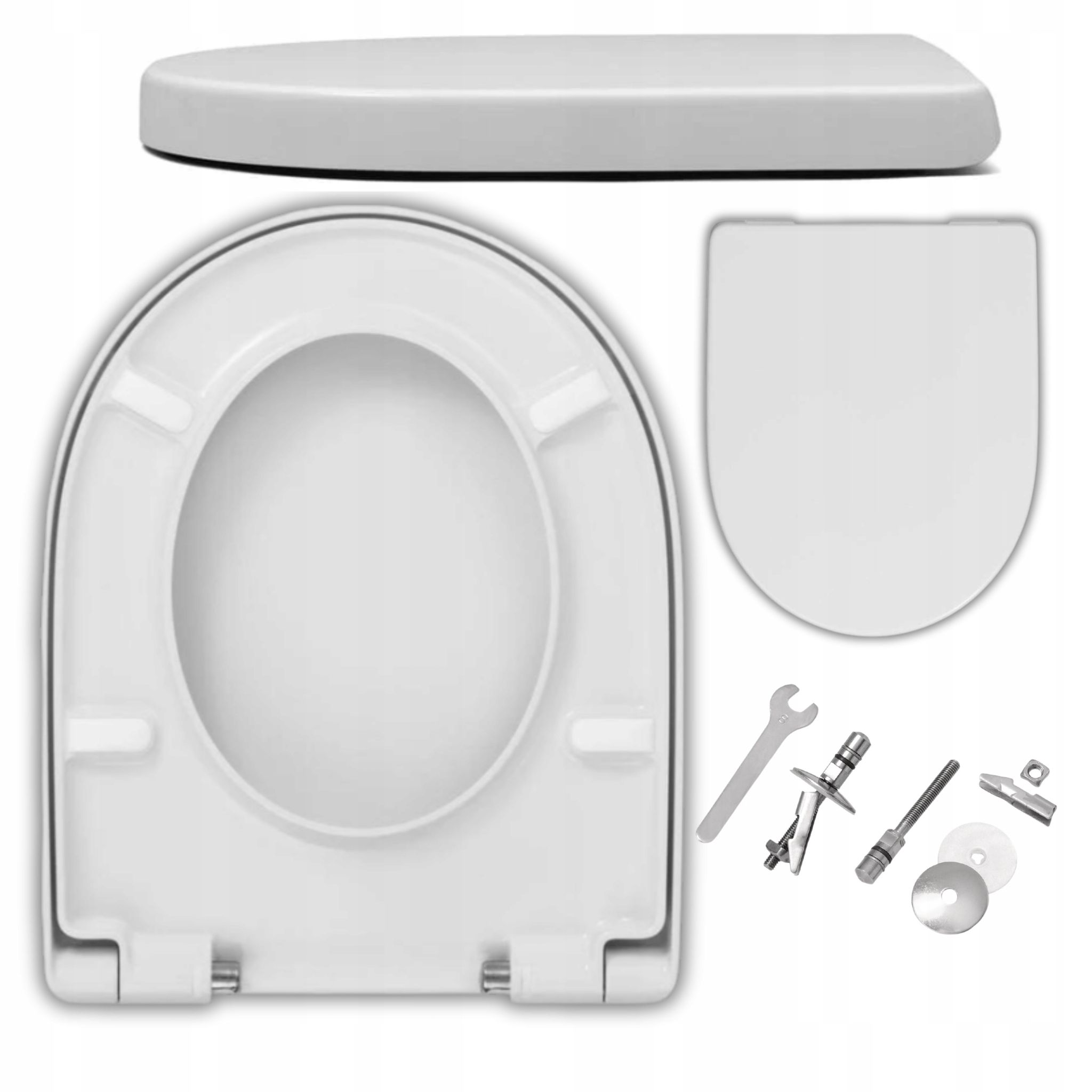 Wc-sitz Für Geberit Icon & Keramag Icon 204000 204060 – Duroplast Antibakteriell, Absenkautomatik Soft-close, Abnehmbar, Edelstahlscharniere, Weiß