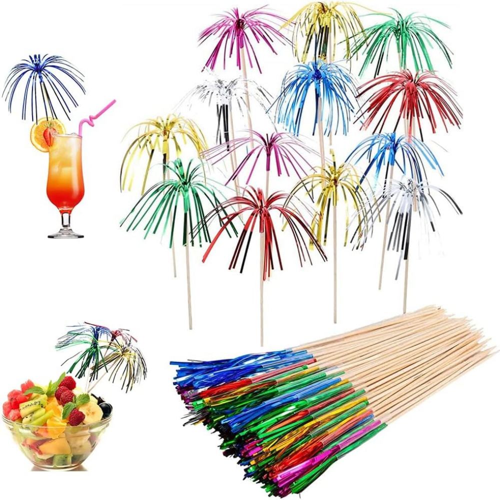 Cocktailgarnitur – Chrysanthemenstäbchen, 10 Stäbchen Pro Packung (insgesamt 100 Stück)