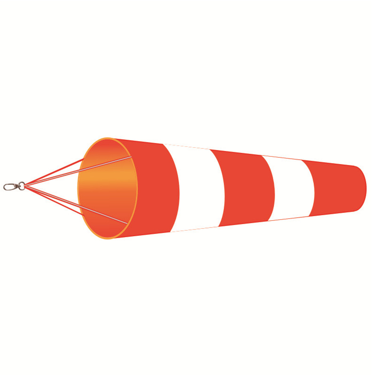 150 Cm Windsack Für Präzise Windmessung, Aus Ripstop-polyester (rot + Weiß)