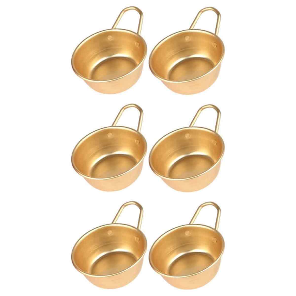 6 Makgeolli-schalen, Traditionelle Koreanische Aluminiumschalen Für Koreanischen Rohen Reiswein