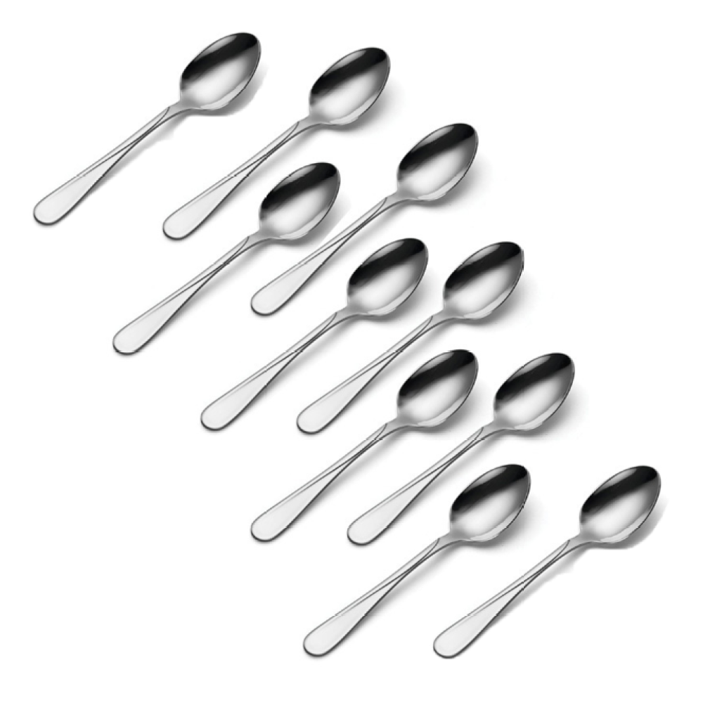 Löffel – Edelstahl – 10er-set – 18,5 X 4,4 Cm – Robust – Spülmaschinenfest - Löffel – Edelstahl – 10er-set – 18,5 X 4,4 Cm – Robust – Spülmaschinenfest