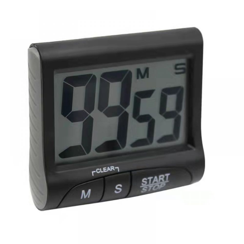 Küchentimer, Schwarz-weiß, Magnetisch, Zum Aufhängen, Grenzüberschreitender Timer, Einfach Zu Bedienen, Countdown-timer, Stunden, Minuten, Sekunden, Schwarz.