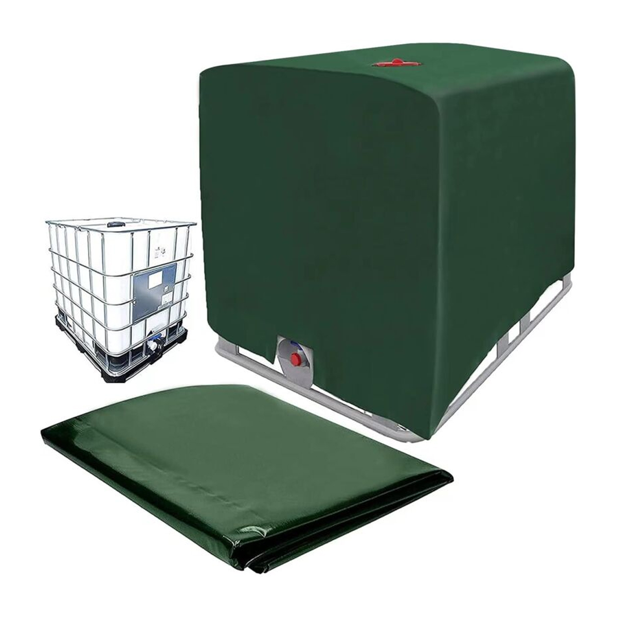 Tankabdeckung, Grüne Containerabdeckung, Grüne 1000-liter-wassertankabdeckung, Schutzplane, Schutzplane Für Tankcontainer