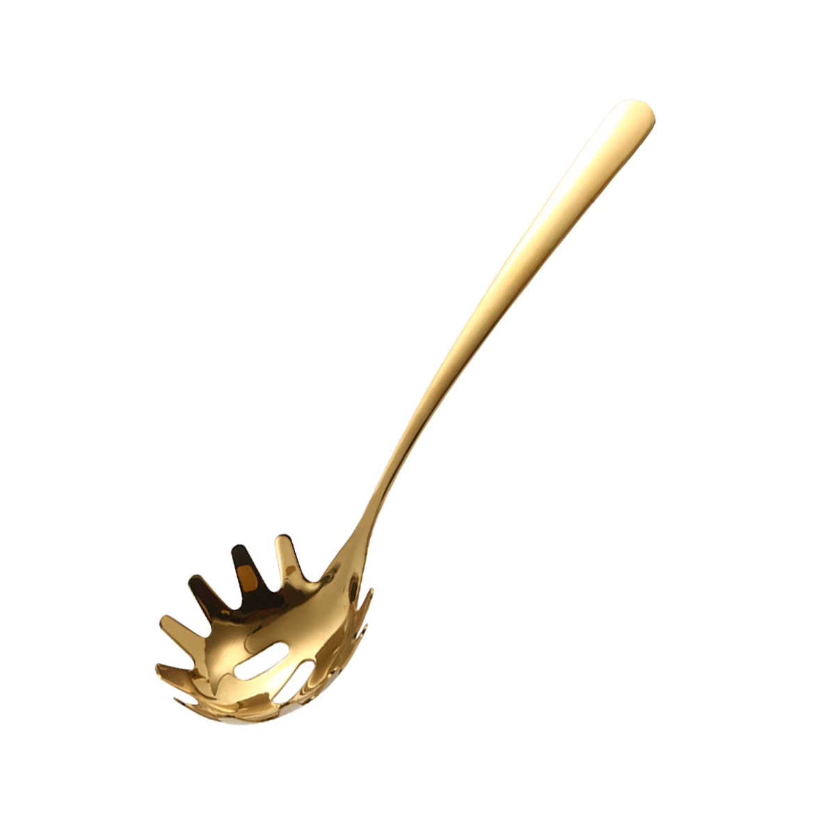 Vergoldeter Spaghettilöffel, Pastagabel Aus Edelstahl, Spülmaschinenfest, Leicht Zu Reinigen – Gold