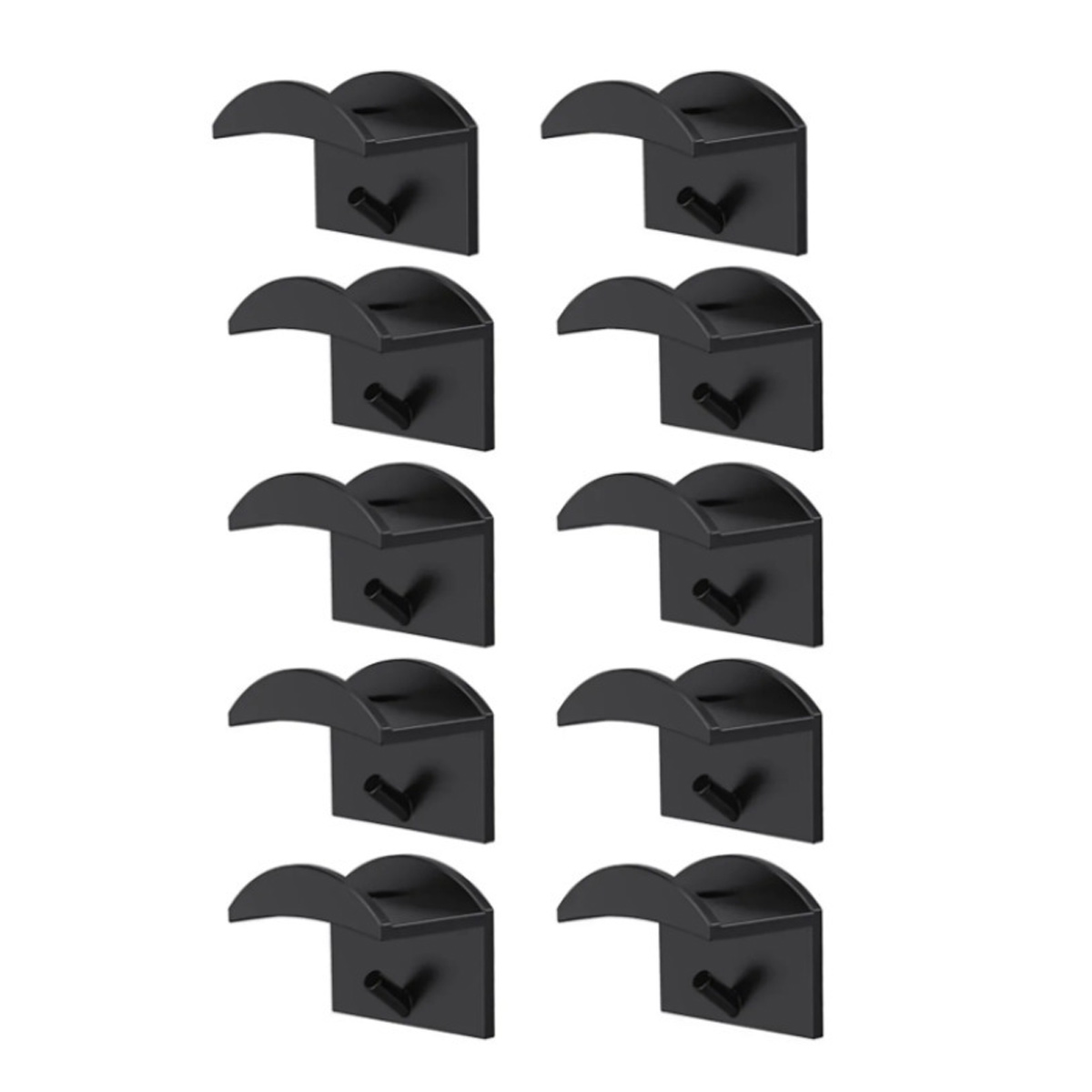 10 Schwarze Wandhaken Für Hüte, Selbstklebende Baseballkappenhalter Ohne Bohren, Für Wohnzimmer Und Schlafzimmer