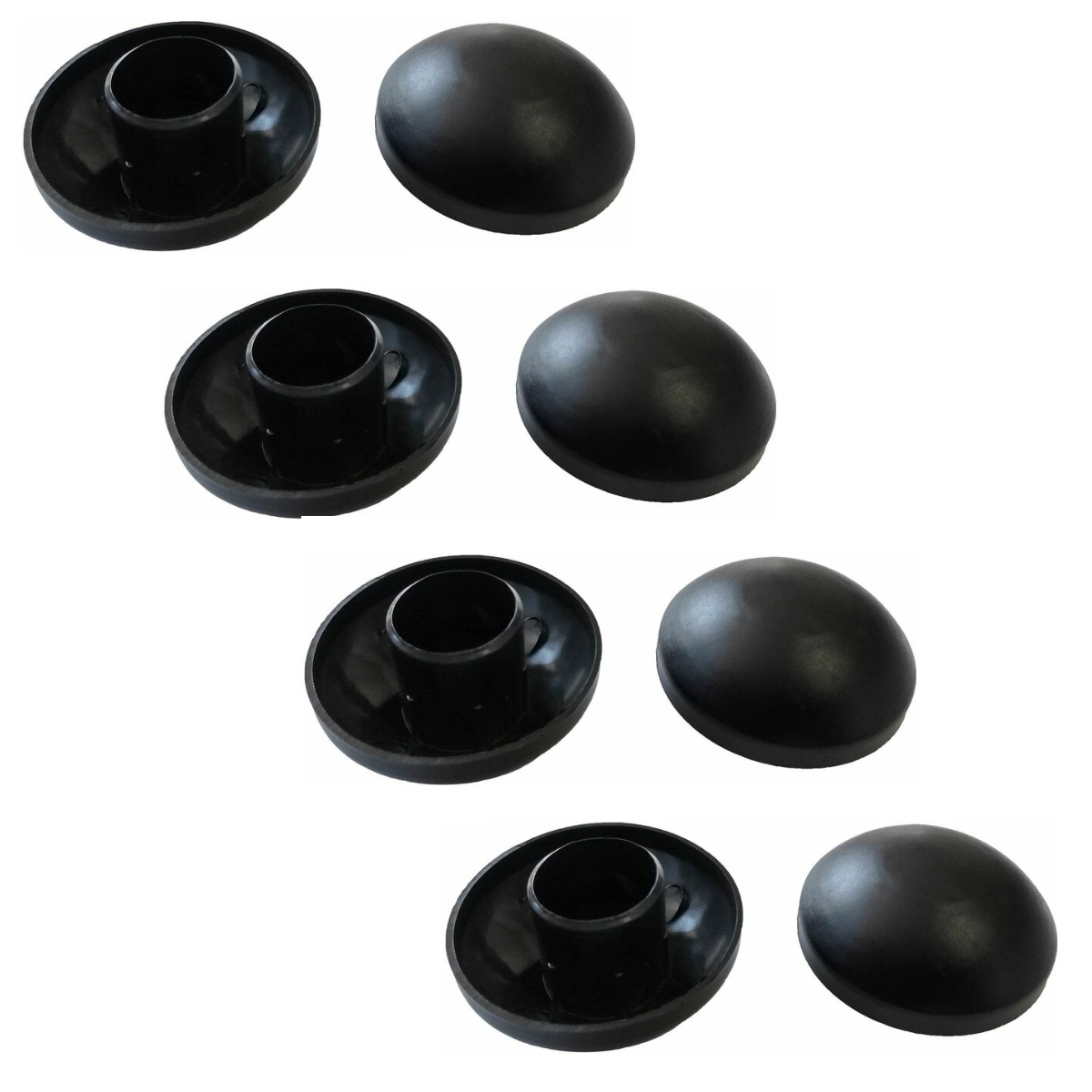 Set Mit 8 Schwarzen 25-mm-stangenkappen Für Trampolin - Set Mit 8 Schwarzen 25-mm-stangenkappen Für Trampolin