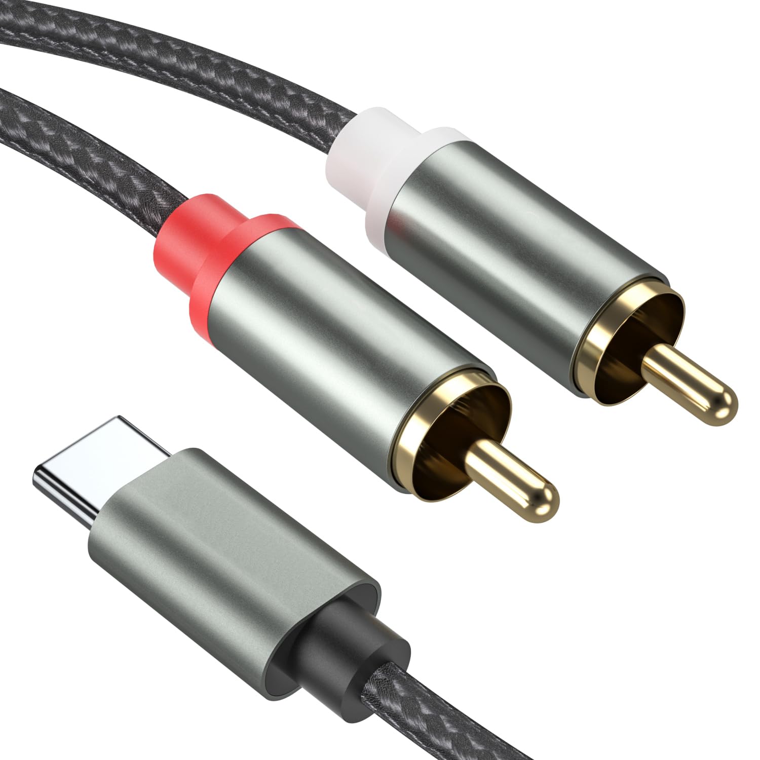 Lightning-auf-cinch-audio-aux-adapter, Stereo-y-splitter-adapter Für Ausgewählte Iphone-, Ipad- Und Ipod-modelle Für Verstärker, Auto, Heimkino, Lautsprecher Und Mehr, Silber, 1,8 M