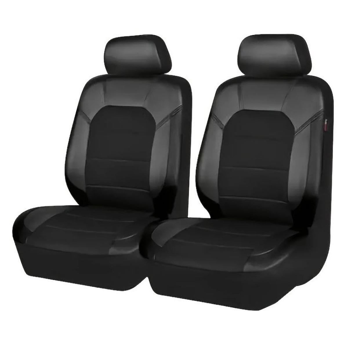 Autositzbezug – Universal – Pu-leder – 4-teilig – Schwarz - Autositzbezug – Universal – Pu-leder – 4-teilig – Schwarz