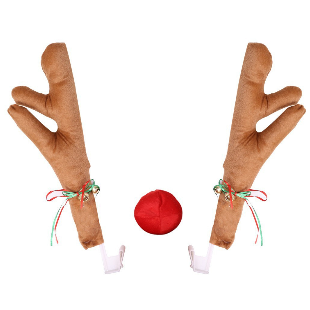 Weihnachtsauto-dekoration – Universelles Weihnachts-rentier-dekorationsset – (gelb)