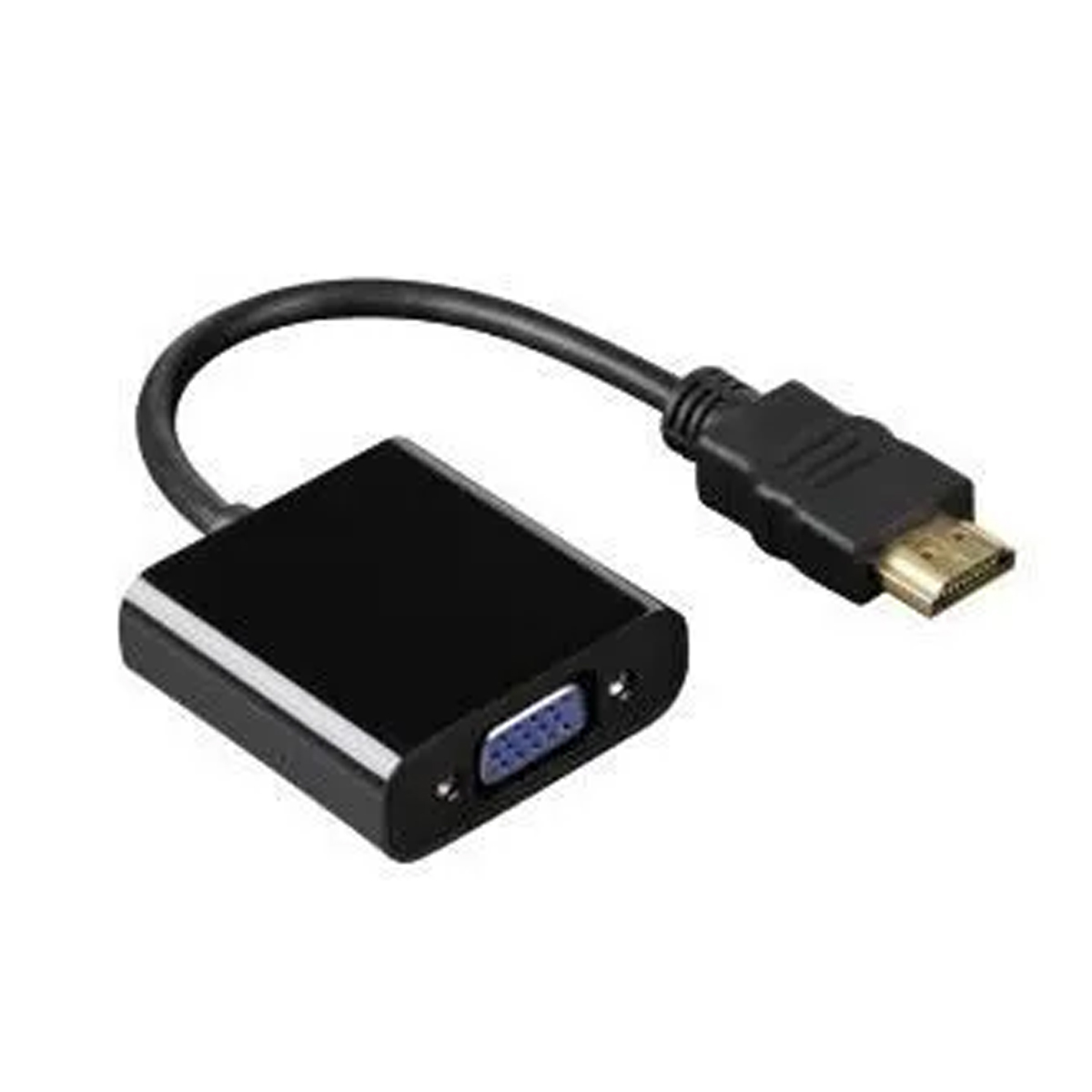 Hdmi-zu-vga-konverter – Schwarz. Benötigt Einen Separaten Usb-anschluss Zur Stromversorgung.