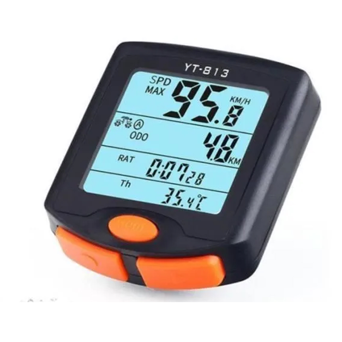 Wasserdichter, Kabelloser Fahrradcomputer Mit Lcd-bildschirm Und Vielfältigen Funktionen – Schwarz