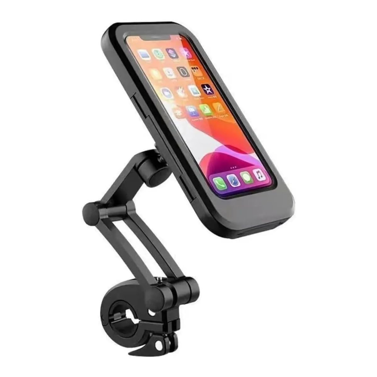 Motorrad-/fahrrad-handyhalterung, Wasserdichte Halterung Mit Touchscreen, Für Iphone, Samsung, Huawei Bis Zu 6,7 Zoll, Schwarz