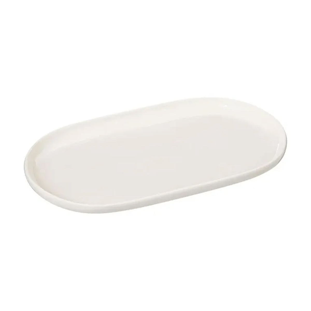 Ovale Servierplatte „nora“, 30 Cm, Weiß – Ovale Form - Ovale Servierplatte „nora“, 30 Cm, Weiß – Ovale Form