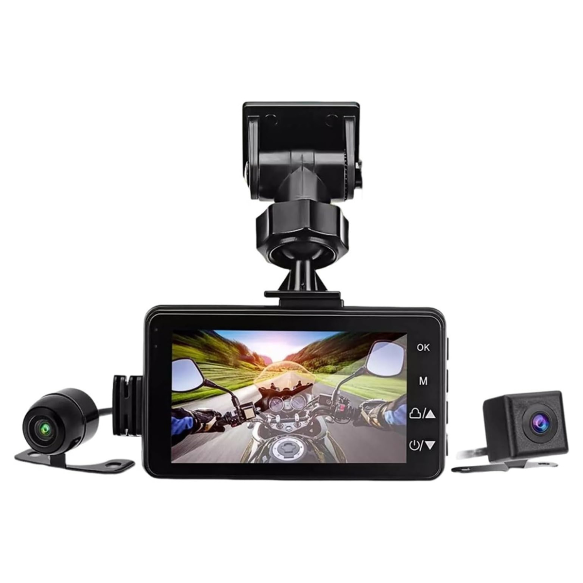 Motorrad-dashcam Mit Front- Und Rückkamera, Dual-video In Hd 1080p - Motorrad-dashcam Mit Front- Und Rückkamera, Dual-video In Hd 1080p