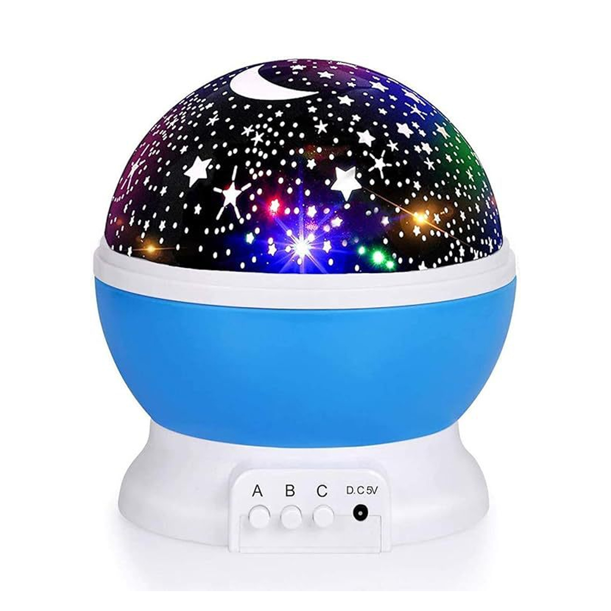 Nachtlicht Für Kinder Mit Sternenprojektion, 360° Drehbar – Blau - Nachtlicht Für Kinder Mit Sternenprojektion, 360° Drehbar – Blau