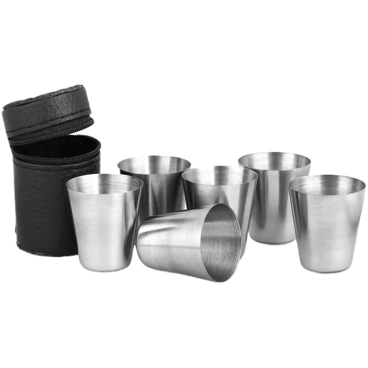 60 Stück Edelstahl-schnapsgläser, 30 Ml (1 Oz), Ideal Für Camping, Reisen, Kaffee, Tee, Whisky Und Andere Spirituosen
