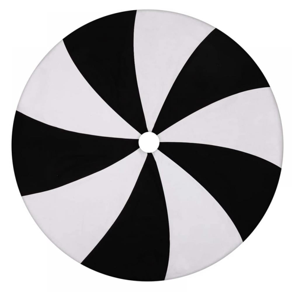 Weihnachtsbaumdecke – Schwarz-weißes Lollipop-design – 90 Cm - Weihnachtsbaumdecke – Schwarz-weißes Lollipop-design – 90 Cm