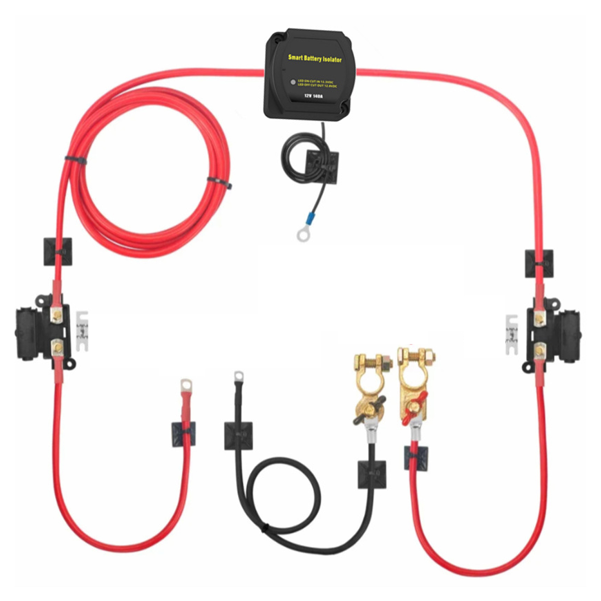 Trennrelais-kit, 6 M, 12 V, 140 A, Vsr Auto Dual Batterie-trennschalter, Kompatibel Mit Wohnmobilen, Booten, Autos, Lkws, Campern, Yachten, Atvs, Utvs Und Booten