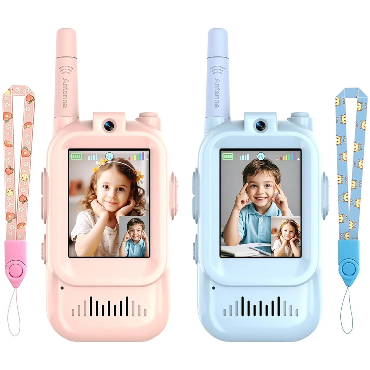 Walkie-talkies Für Kinder (2er-pack), Wiederaufladbare Hd-kamera-gegensprechanlage Mit Stimmverzerrer, 2-wege-funkgerät Mit Großer Reichweite, 4 Lustige Effekte, Ideales Geburtstagsgeschenk Für Wander