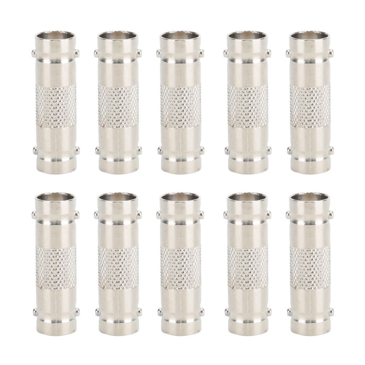 10 Stück Vernickelte Kupfer-bnc-buchse-auf-bnc-buchse-adapterstecker, 50 Ohm Impedanz