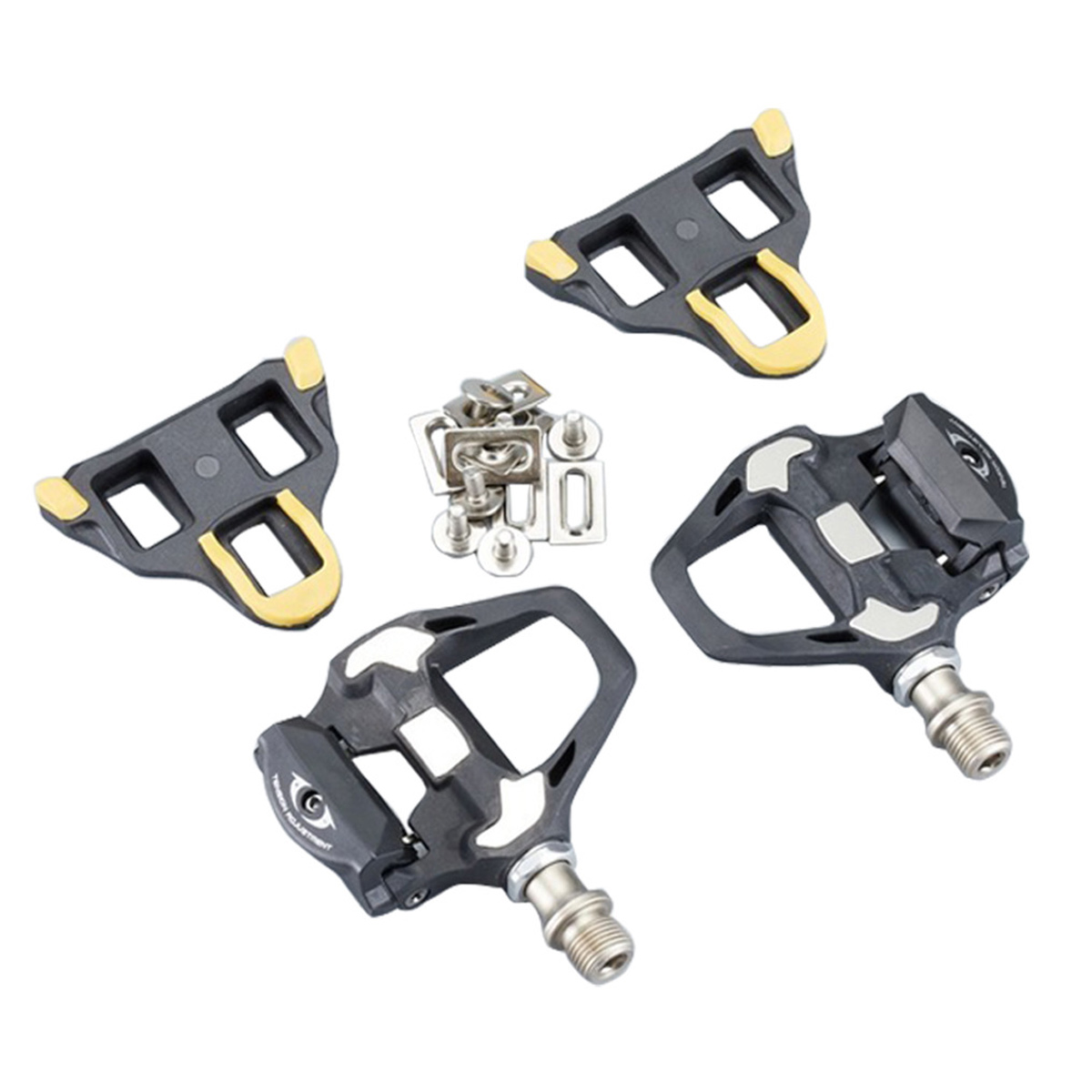 Performance Rennrad-klickpedale Mit Cleats – Leichte Fahrradpedale, Schwarz