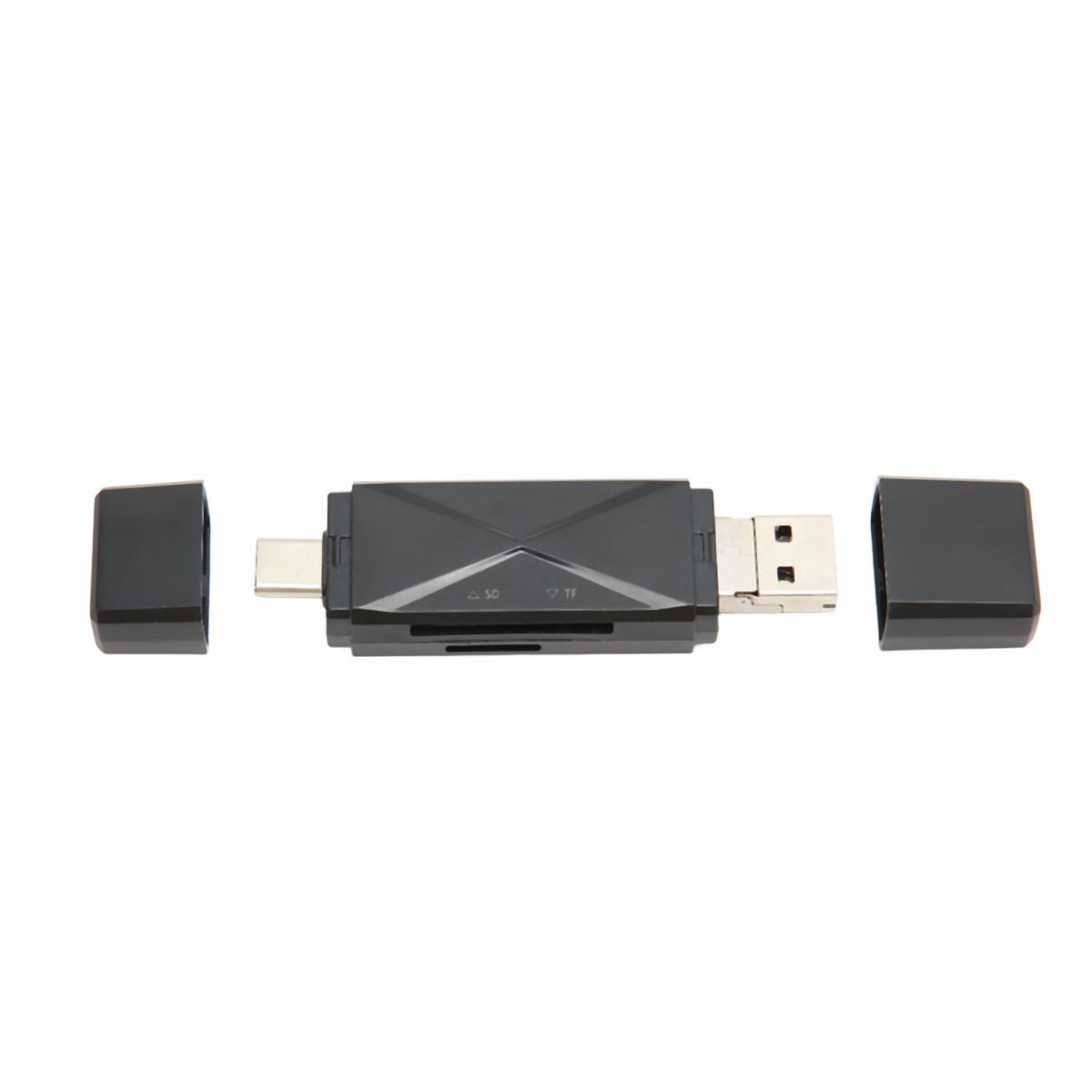 Tragbarer Mini-speicherkartenleser 3-in-1 Usb-c Usb 2.0 Micro-usb Speicherkartenleser Mit 3 Anschlüssen