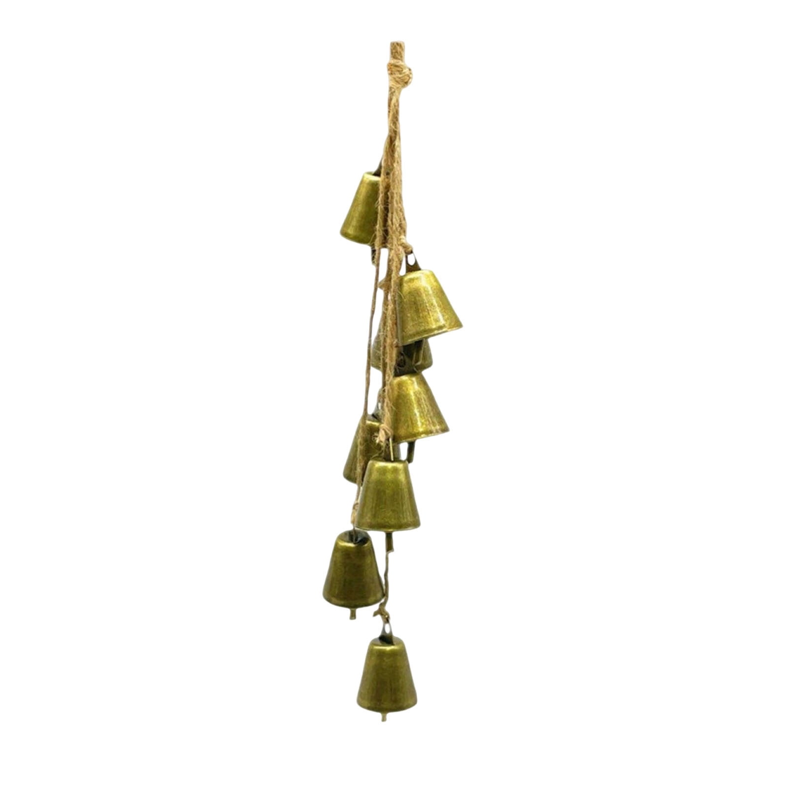Rustikale Goldene Glöckchen Als Hängedekoration, Passend Zu Weihnachtlicher Dekoration Im Landhausstil, Glücksglocken An Einem Seil, Vintage-messing Für Kränze Und Girlanden