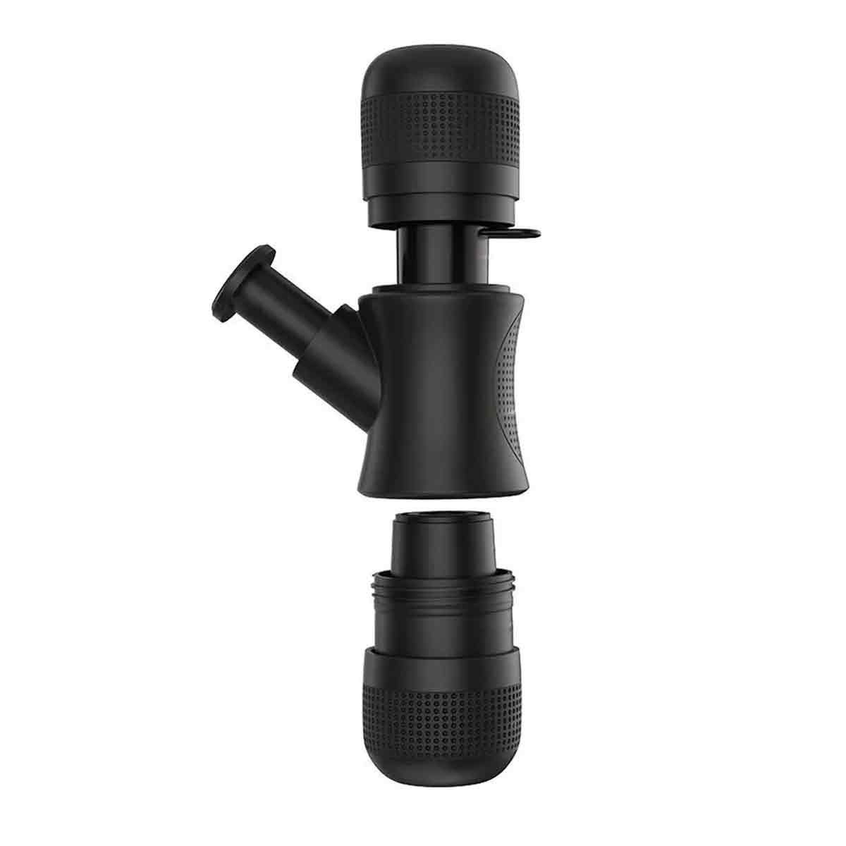 Tragbare Espressomaschine, Mini-reisekaffeemaschine – Schwarz – Espresso – Gemahlener Kaffee
