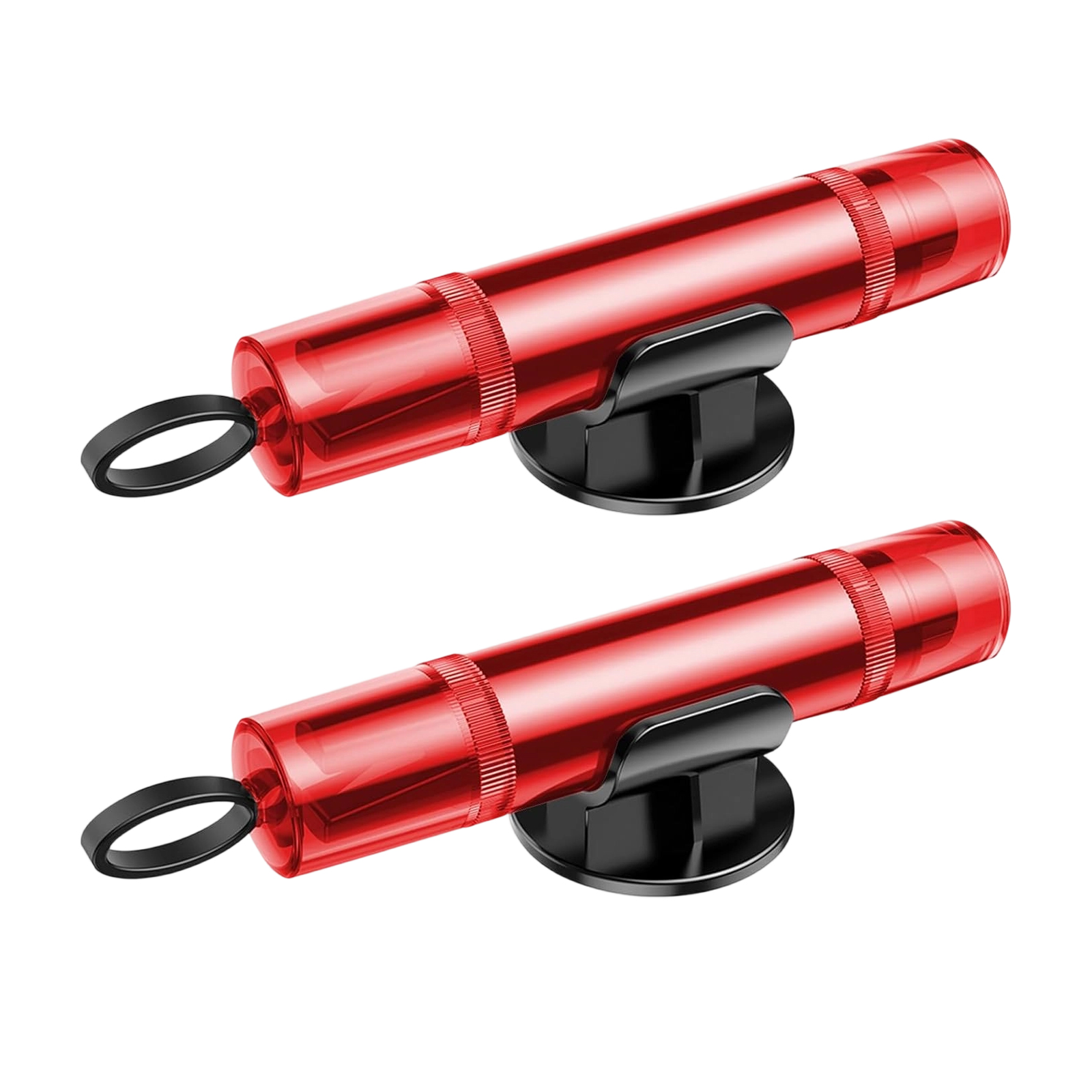 2er-pack 2-in-1 Auto-notfallhammer, Scheibenbrecher Und Versteckter Gurtschneider Für Die Fahrzeugrettung Im Notfall, Rot