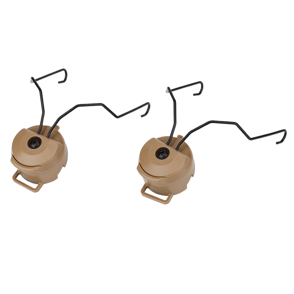 Paar Tactics Headset-halter Für Sordin Typ Für Fast Helmet Rail Adapter Set (schwarz)